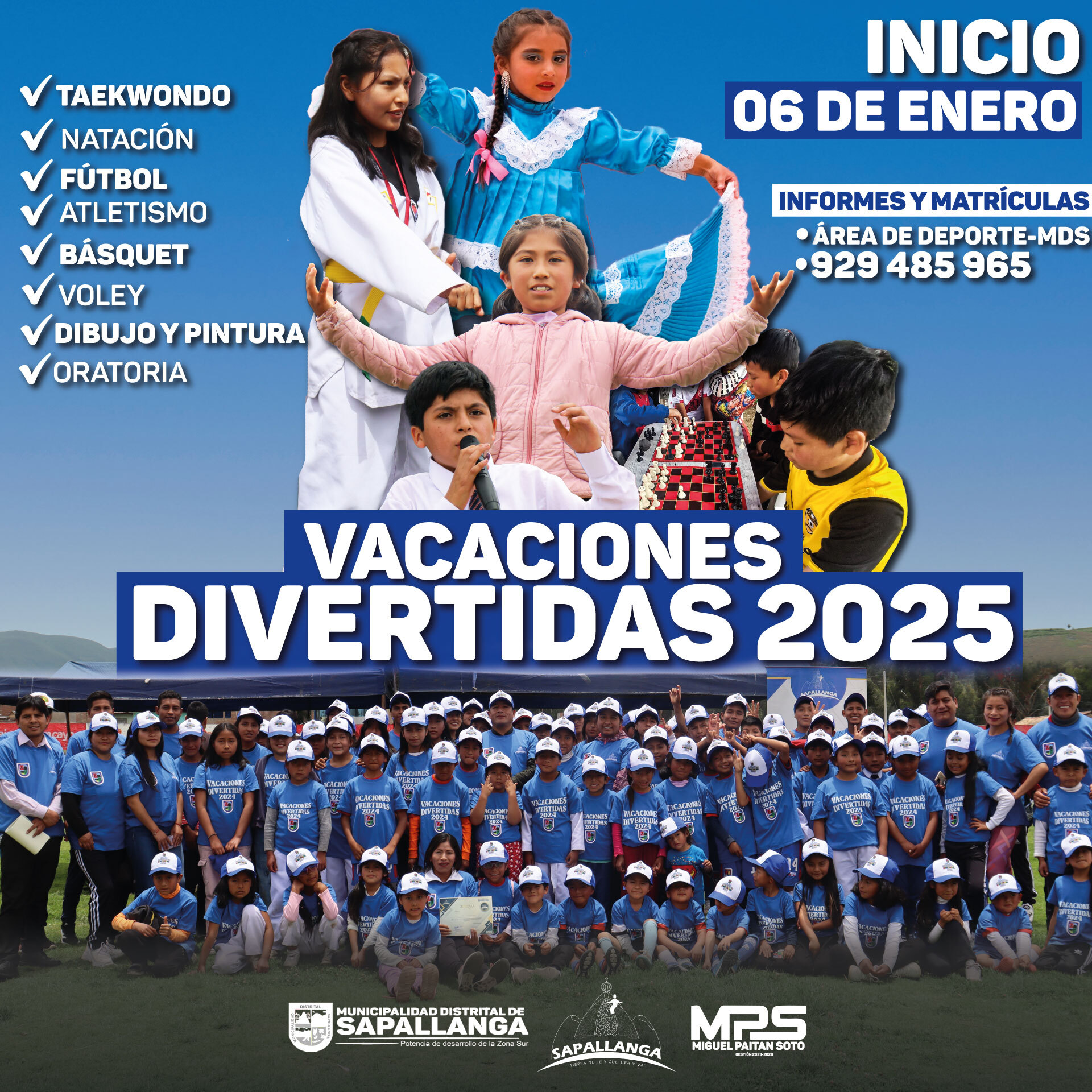 Vacaciones Divertidas 2025 - Inicio de inscripciones 06 de Enero.