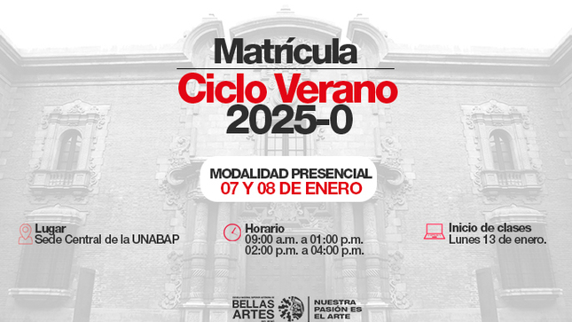 Matrícula Ciclo Verano 2025-0