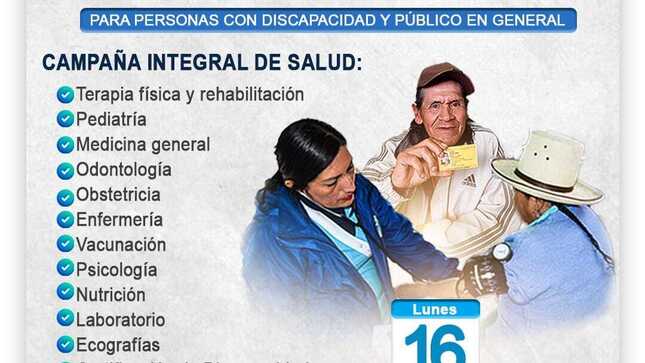 Se hace la cordial invitación a la población en general de la provincia de Pallasca a participar de la Campaña de Salud Gratuita, organizada por la Municipalidad Provincial de Pallasca, la UGEL Pallasca, el Centro de Salud Cabana y la Red de Salud Pacífico Norte.