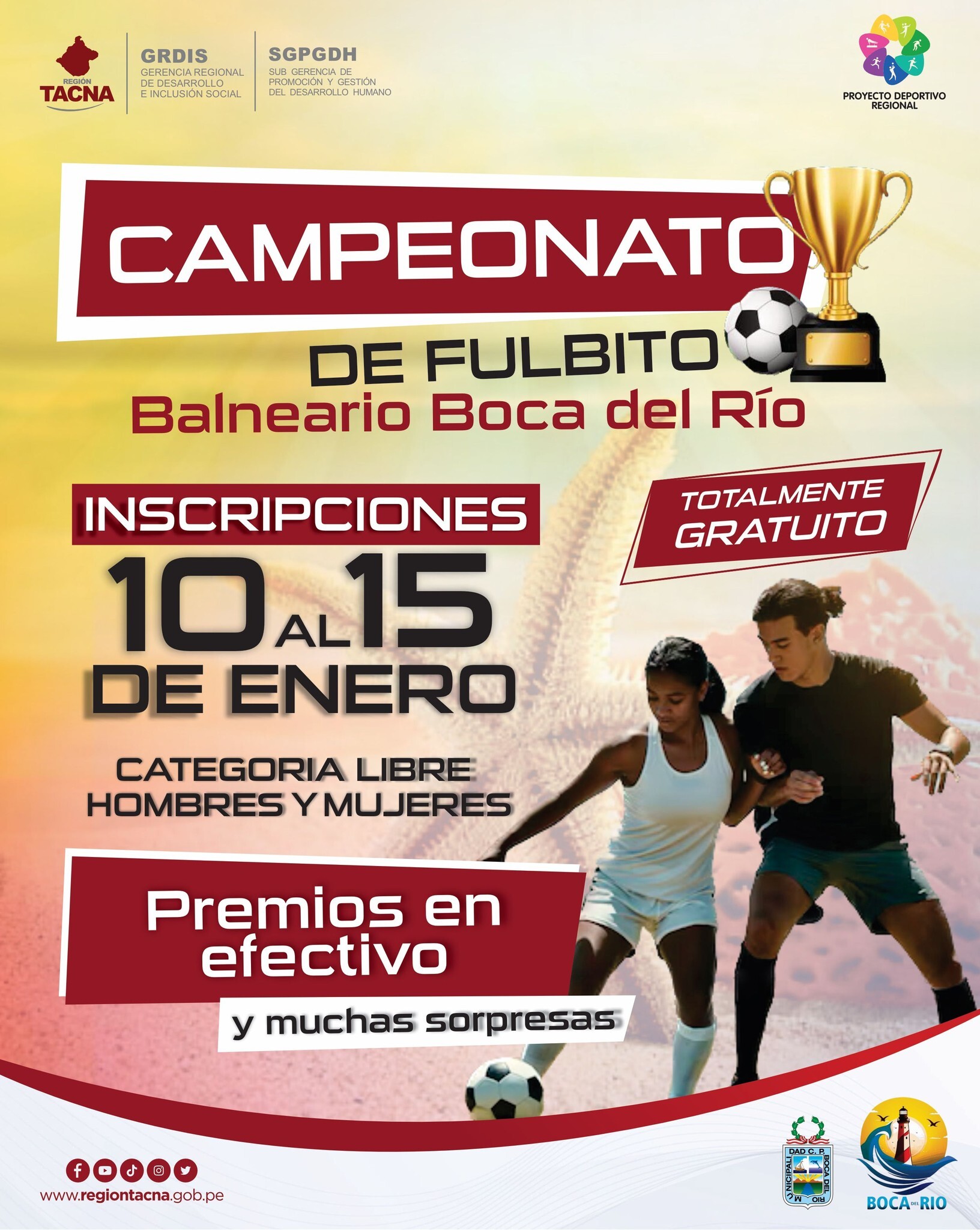 Campeonato de fulbito en Boca del Río