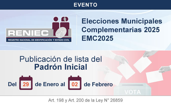 Elecciones Municipales Complementarias 2025 - EMC2025