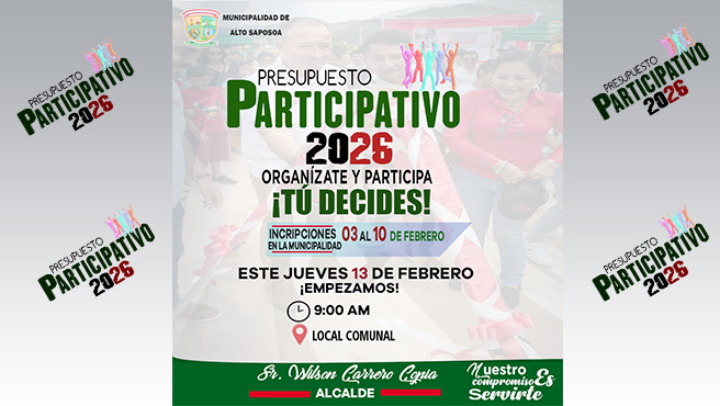 Flayer del evento presupuesto participativo