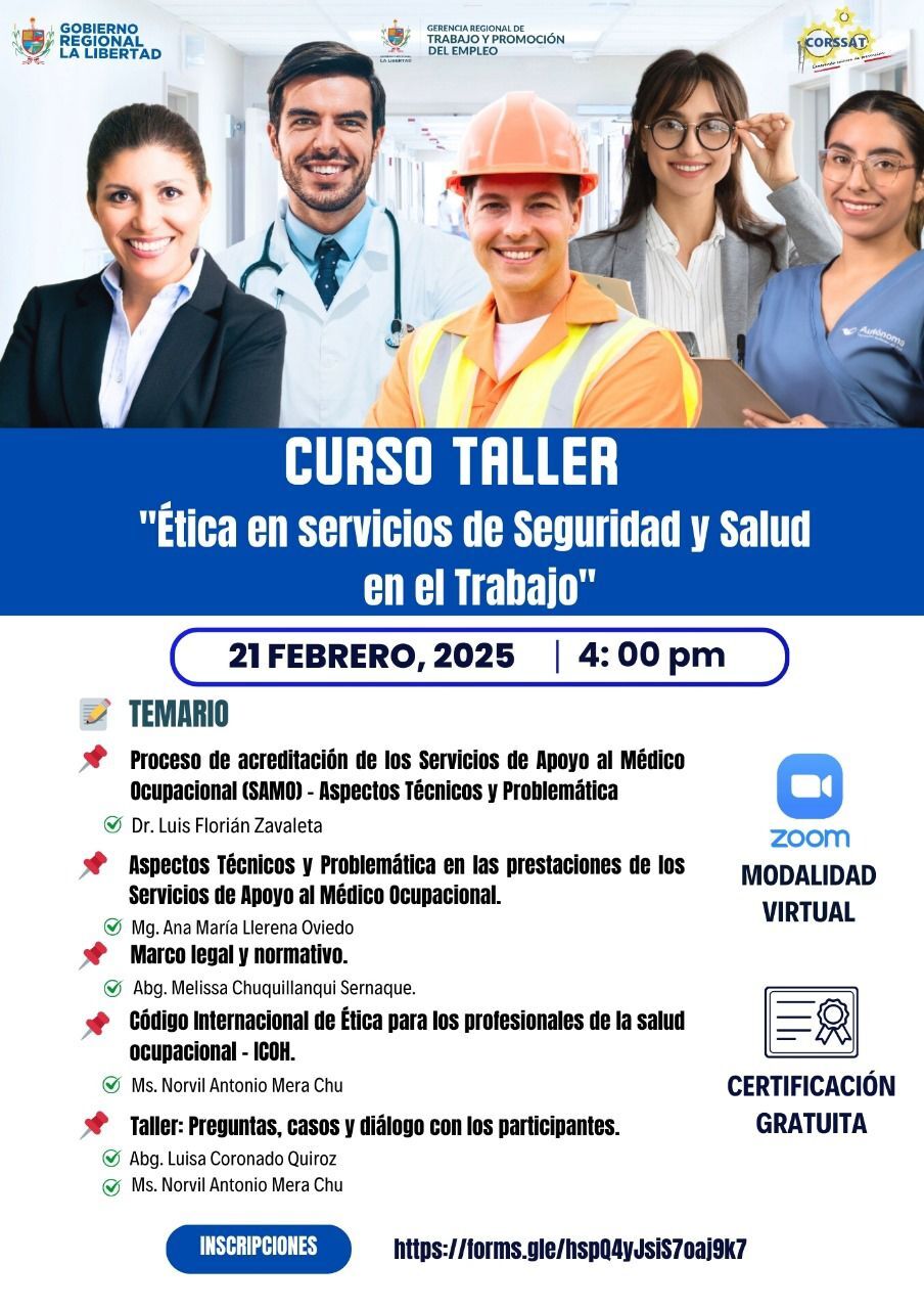 Curso Taller Ética en Servicios de Seguridad y Salud en el Trabajo
