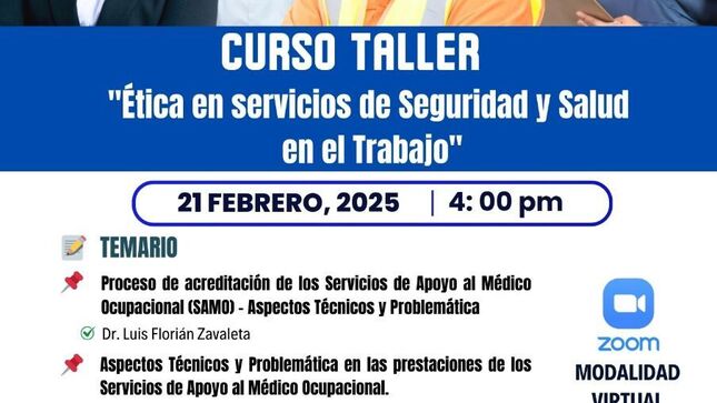 Curso Taller Ética en Servicios de Seguridad y Salud en el Trabajo