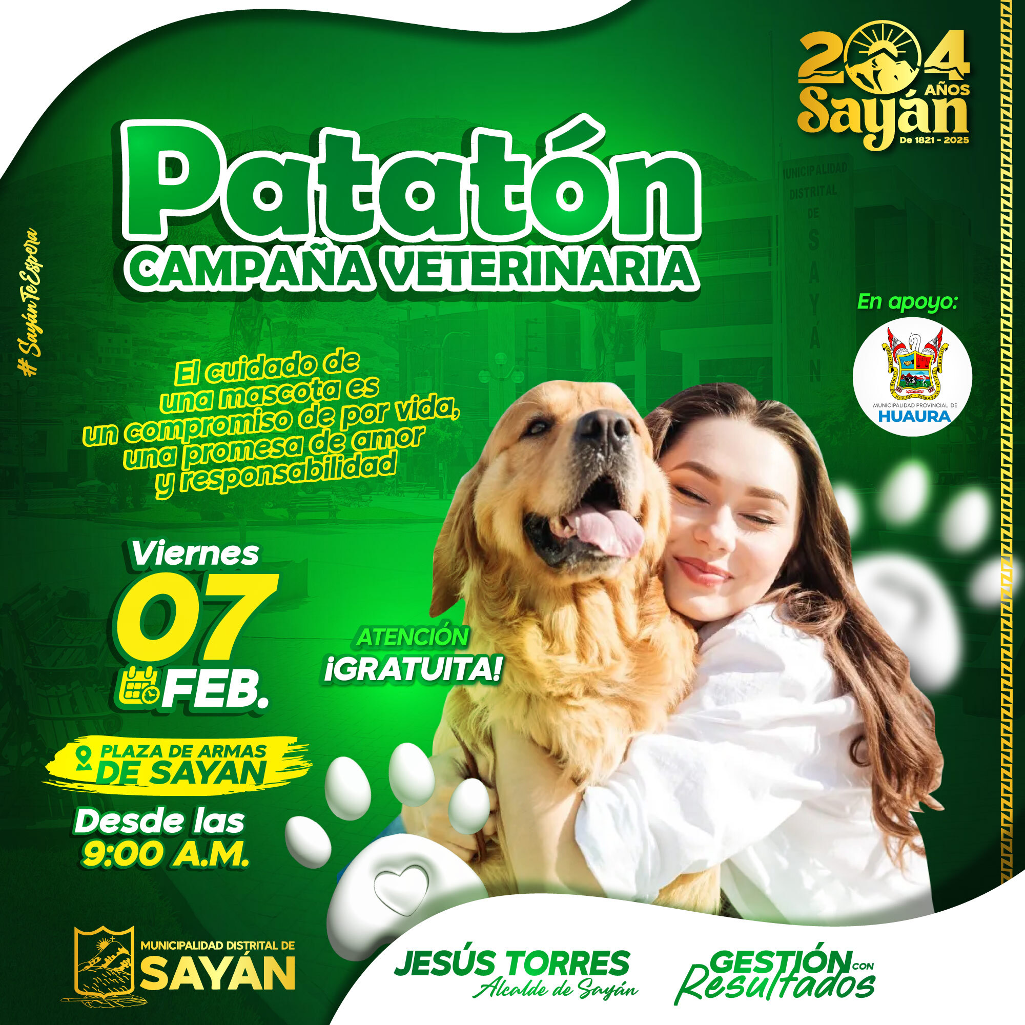 Celebramos el 204ยฐ aniversario de Sayรกn con la "๐ฃ๐ฎ๐๐ฎ๐รณ๐ป ๐๐ฎ๐บ๐ฝ๐ฎรฑ๐ฎ ๐ฉ๐ฒ๐๐ฒ๐ฟ๐ถ๐ป๐ฎ๐ฟ๐ถ๐ฎ".