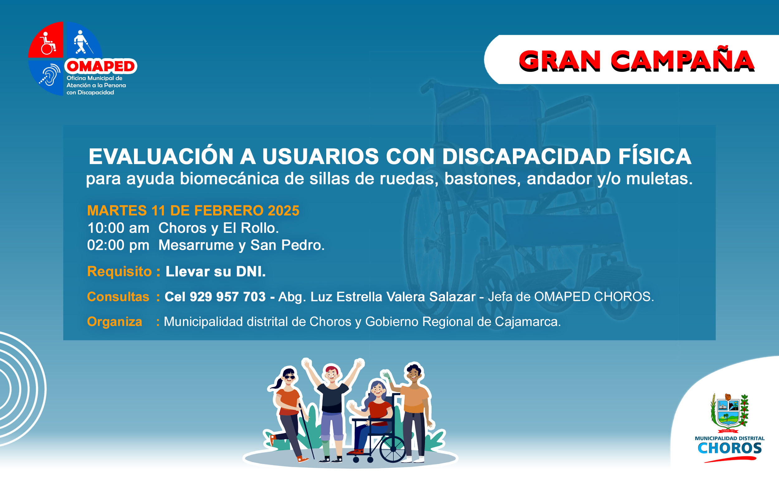 Campaña de evaluación a usuarios de OMAPED para ayuda biomecánica
