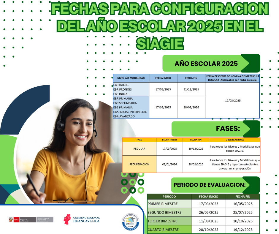 📢 📌Compartimos las fechas para configuración del año escolar SIAGIE