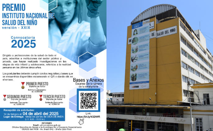 Premio Instituto Nacional de Salud del Niño Versión XXIX Convocatoria 2025