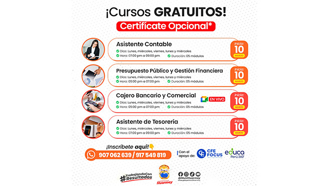 El Centro de Formaci贸n Empresarial FOCUS y la Municipalidad de Huarmey
