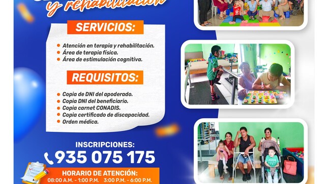 El Centro Municipal de Terapia y Rehabilitación, a través de la Gerencia de Desarrollo Social, de nuestra comuna Mazamarina, invita a la población a ser parte de este programa, dirigido a personas con discapacidad.