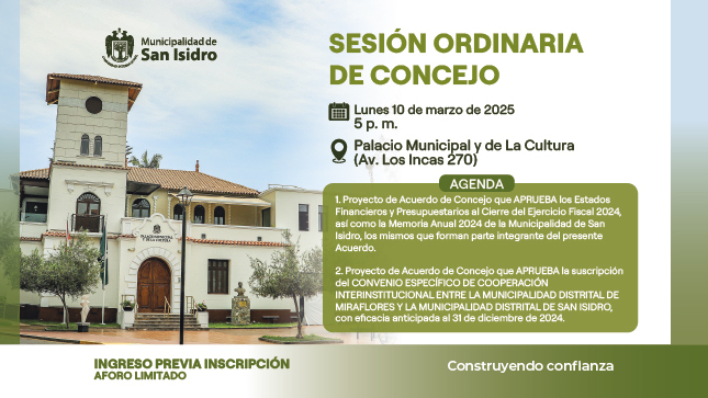 Registro para la Sesión Ordinaria del Concejo Municipal - 10.03.25 5:00 PM