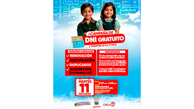 Campaña de trámites y entregas DNI en Huarmey