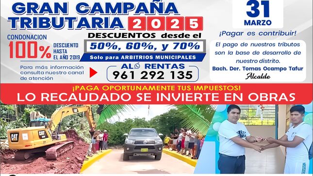 Tu Muni premia tu puntualidad por el pago de tus tributos