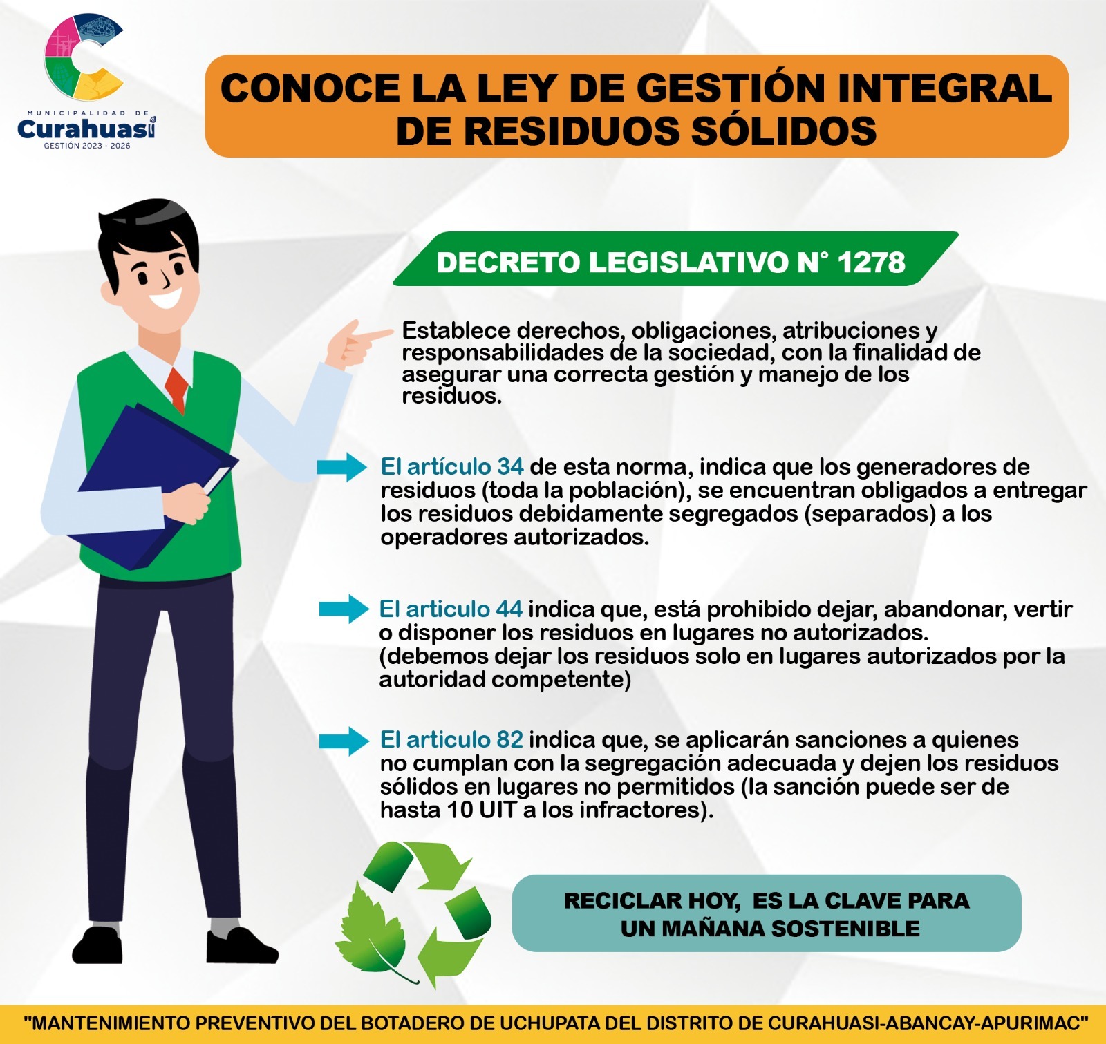 Conoce el Decreto Legislativo Nยช 1278 y cuida el Medio Ambiente