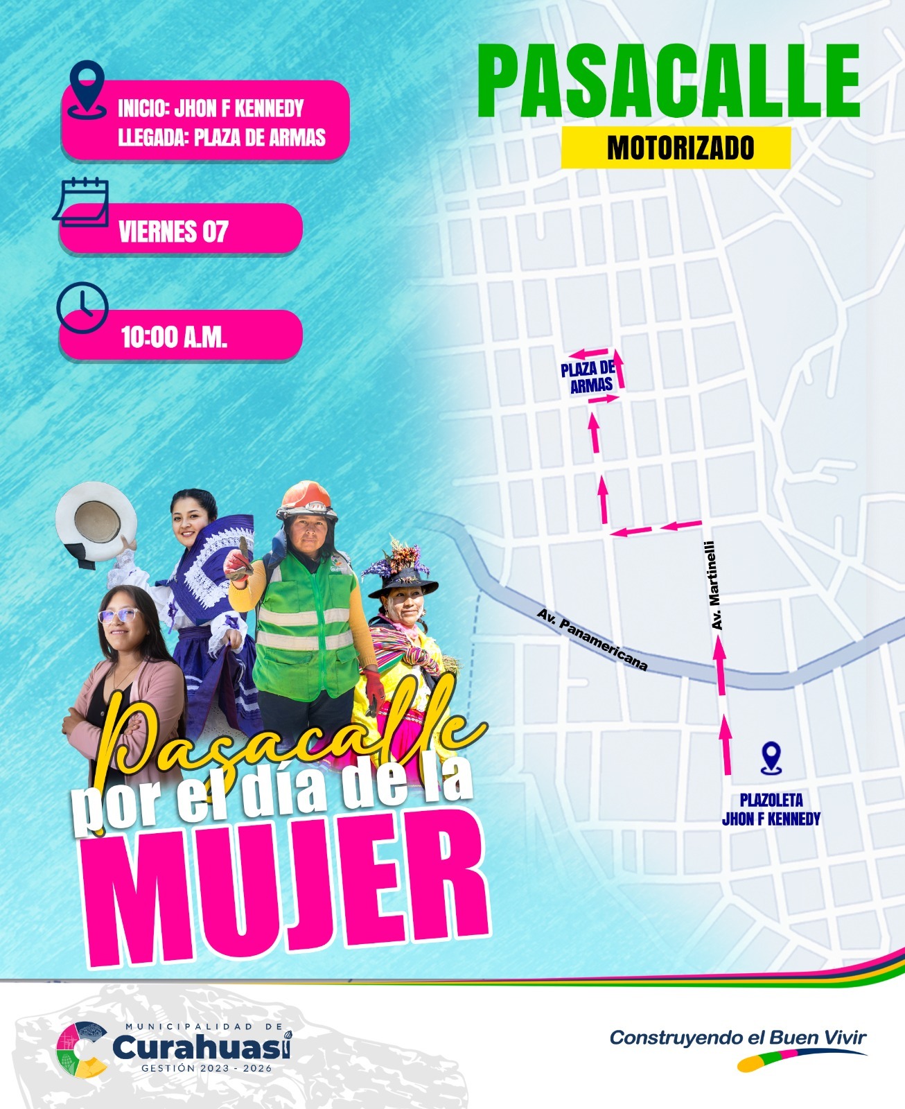 Participa del Pasacalle por el Dia Internacional de la Mujer