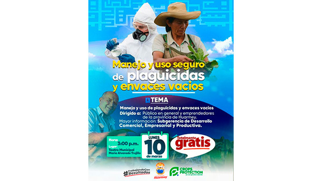 Capacitación gratuita manejo y uso seguro de plaguicidas y envases vacíos