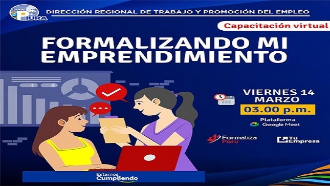 Formaliza tu emprendimiento hoy mismo y haz crecer tu negocio - Drtpe Piura