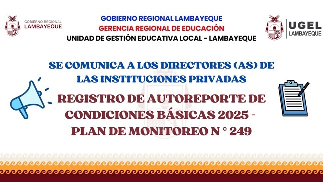 Registro de Autoreporte de Condiciones Básicas 2025 - Plan de Monitoreo N° 249