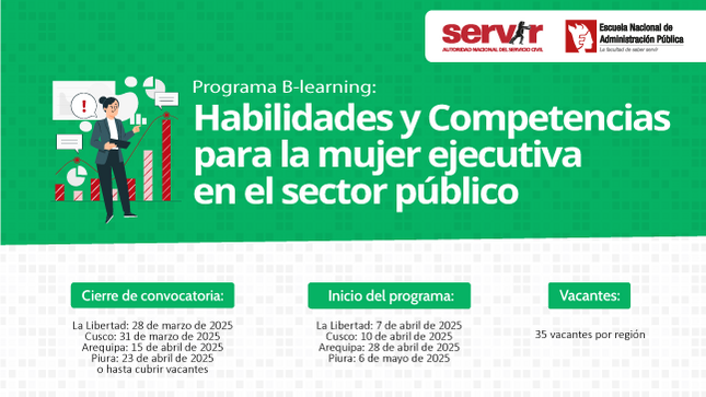 Imagen Programa B-learning: Habilidades y Competencias para la mujer ejecutiva en el sector público