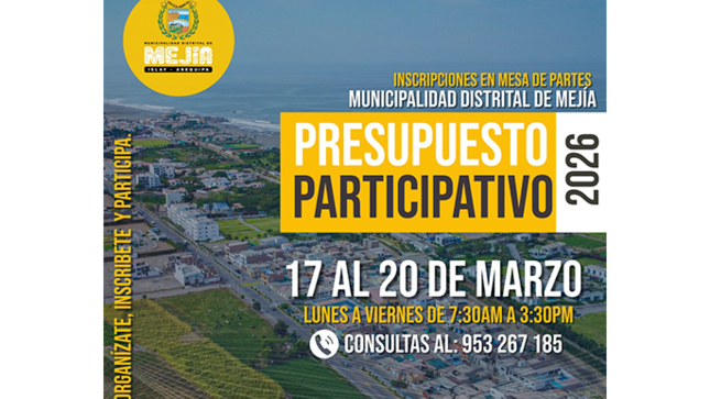 Inscripciones para los talleres de Presupuesto Participativo 2026