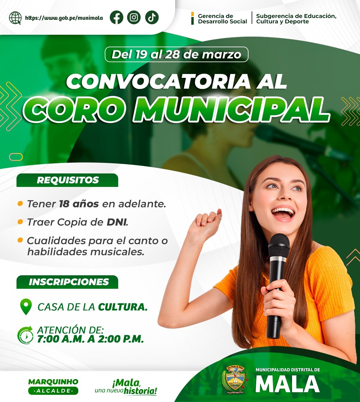 Únete a la Convocatoria del Coro Musical