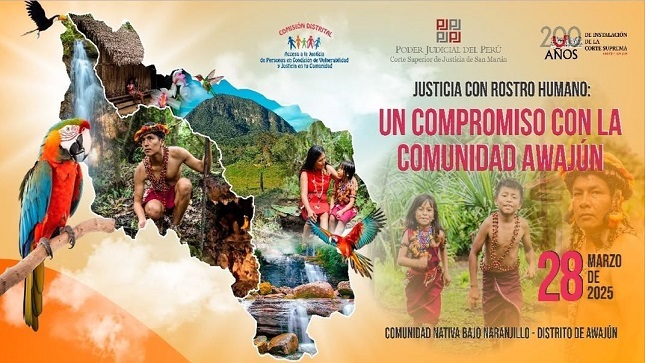 La Justicia llega a la comunidad nativa Bajo Narnajillo-distrito de Awajún