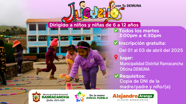 Actividad dirigido a niños y niñas de 6 a 12 años
