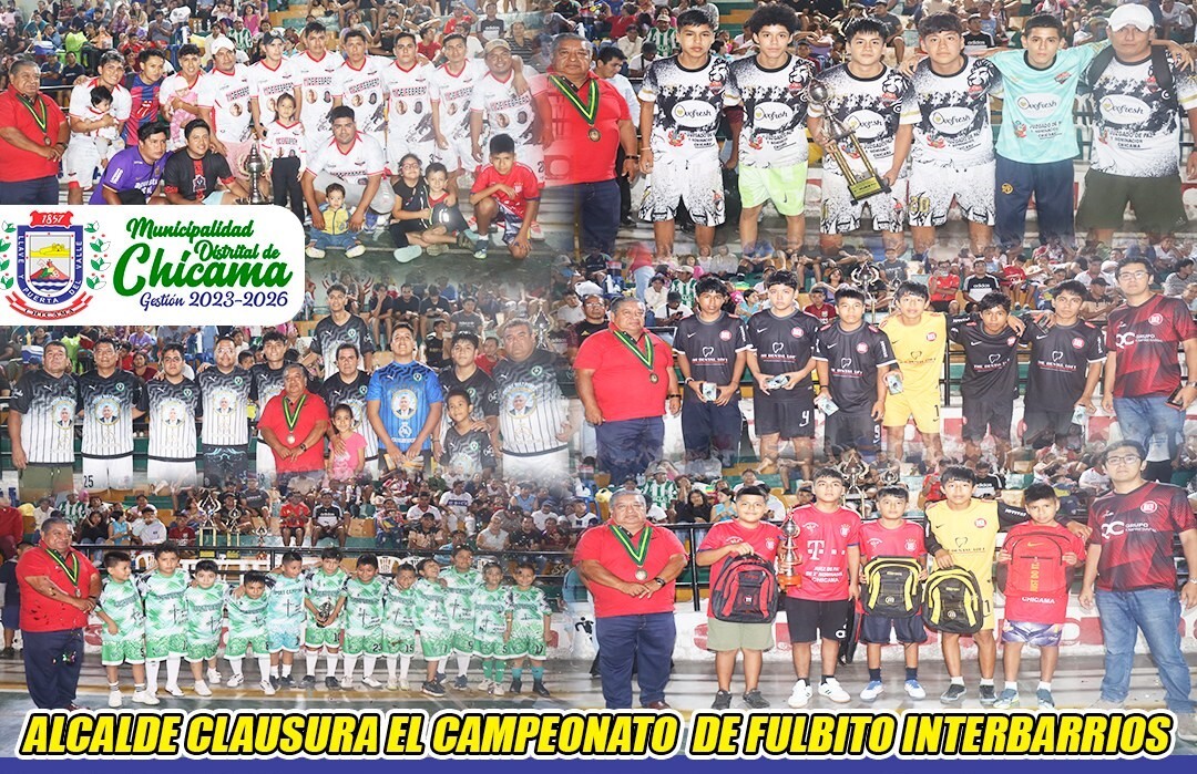 Alcalde clausura el campeonato de fulbito interbarrios