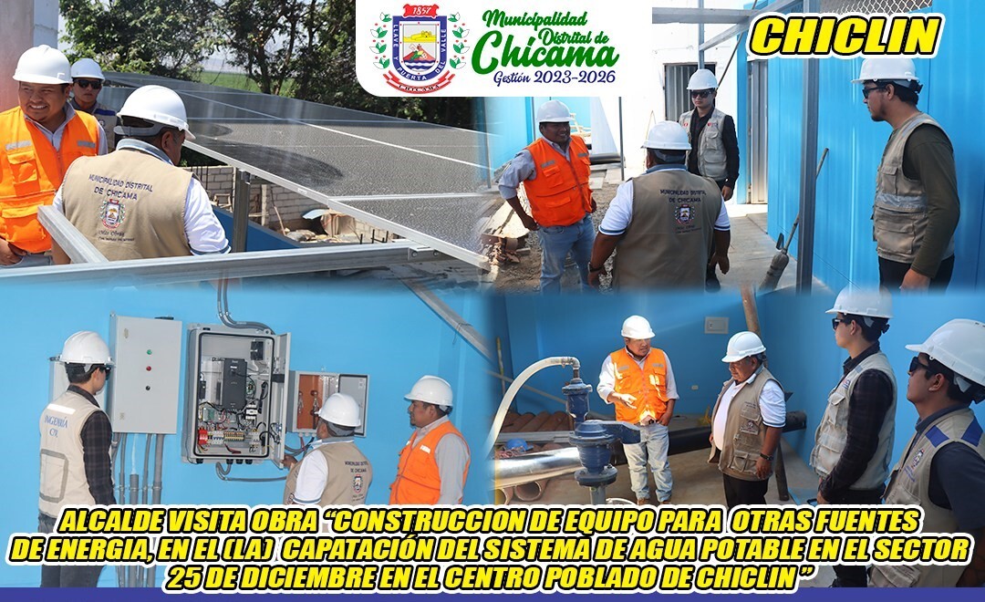 Alcalde visita obra "construcción de equipo para otras fuentes de energía.