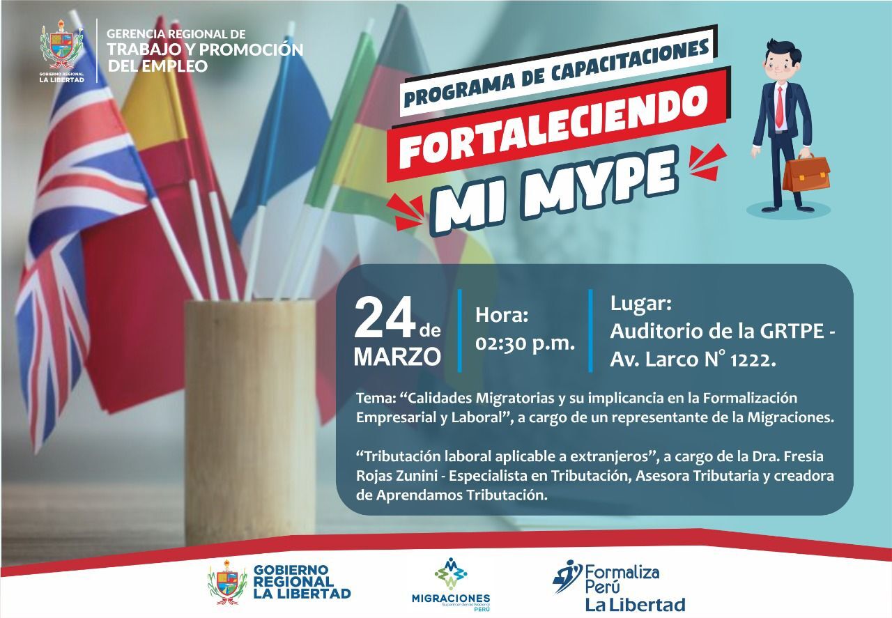 Programa de Capacitaciones Fortaleciendo Mi Mype Marzo 2025