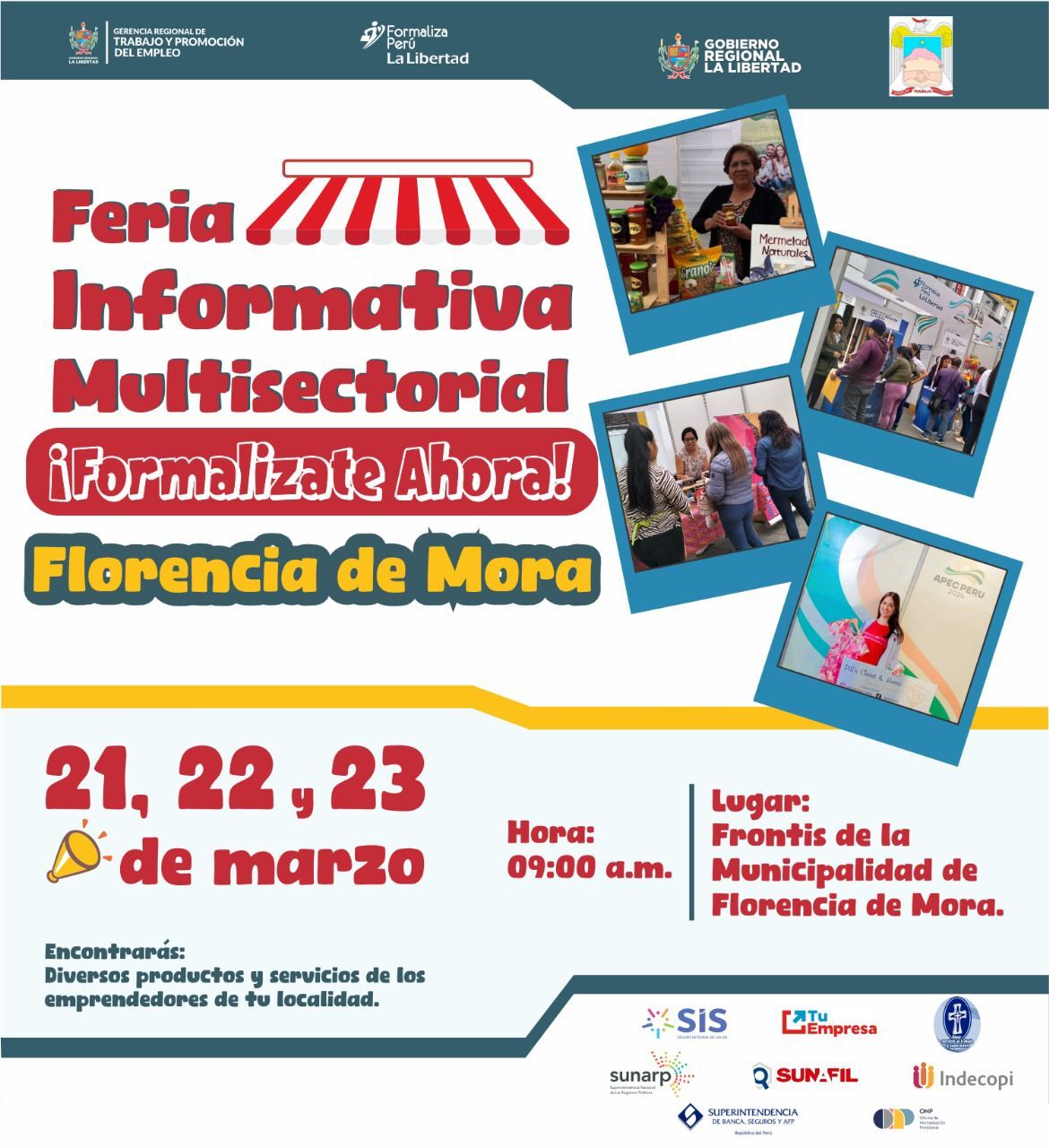Feria Informativa Multisectorial Formalรญzate Ahora - Florencia de Mora