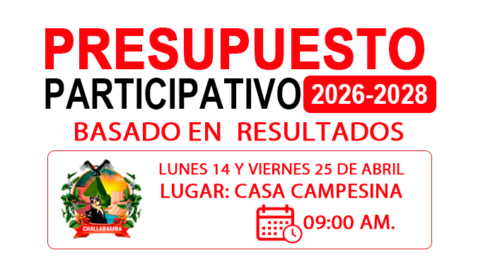 Talleres de presupuesto participativo 2026-2028