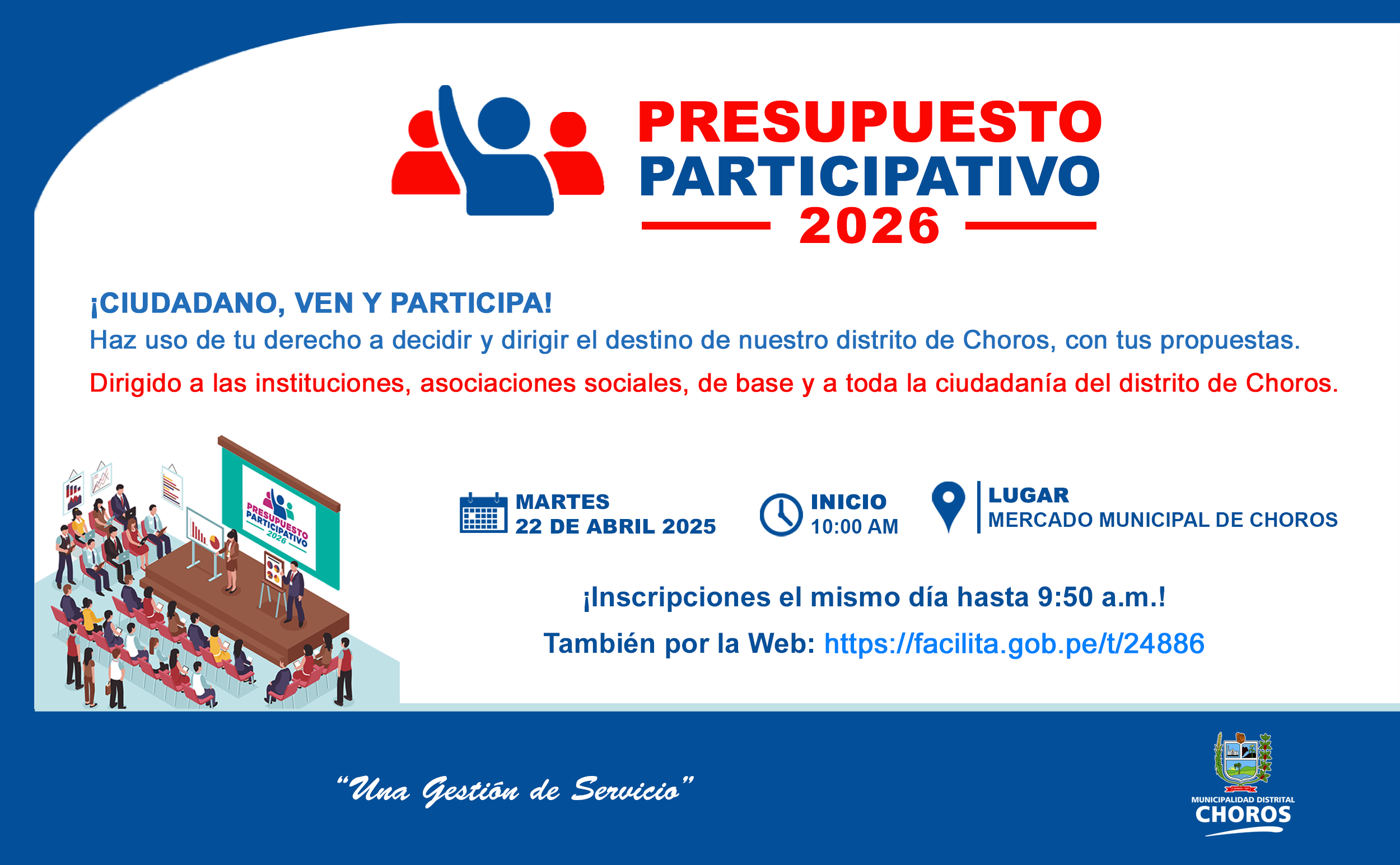 Presupuesto participativo 2026 de la Municipalidad distrital de Choros