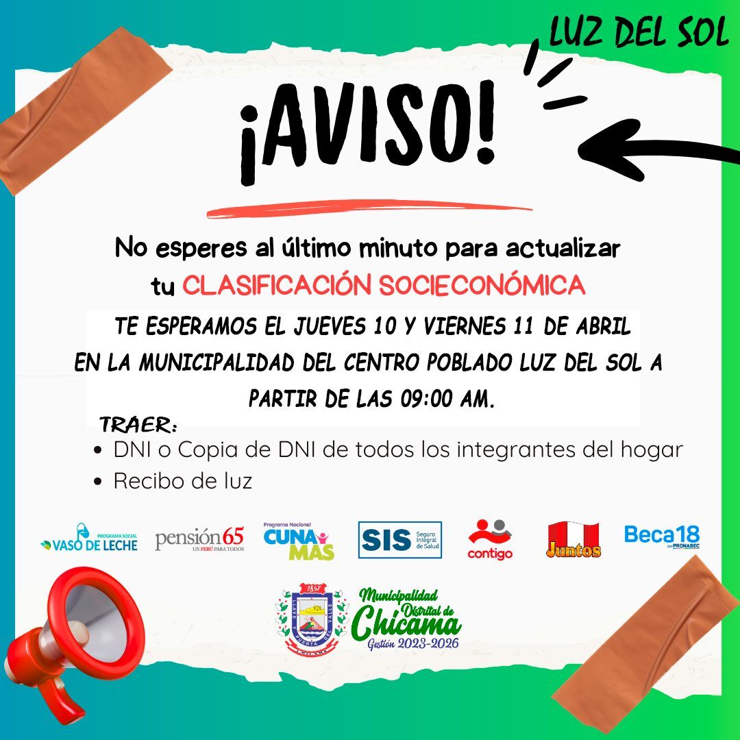 📢 ¡ATENCIÓN, VECINOS DE LUZ DEL SOL! 📢