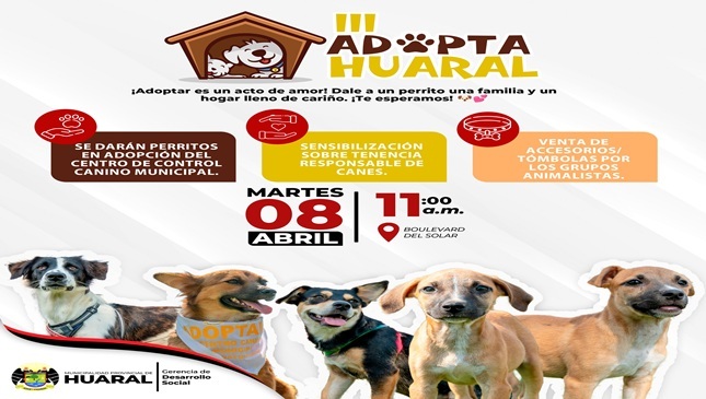 ¡Llega el III ADOPTA HUARAL!