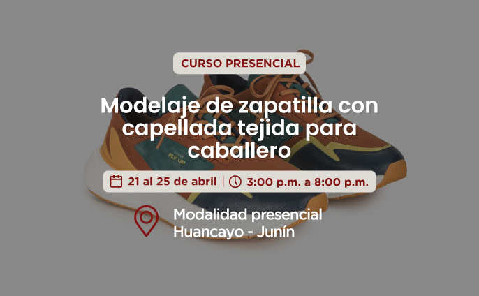 Modelaje de zapatilla con capellada tejida para caballero