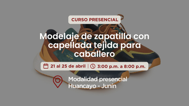 Modelaje de zapatilla con capellada tejida para caballero