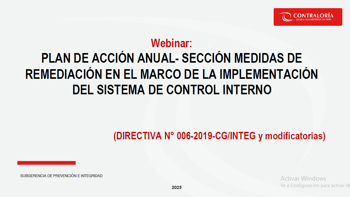 Plan de Acción Anual-Sección Medidas de Remediación en el Marco de la Implementación del Sistema de Control Interno