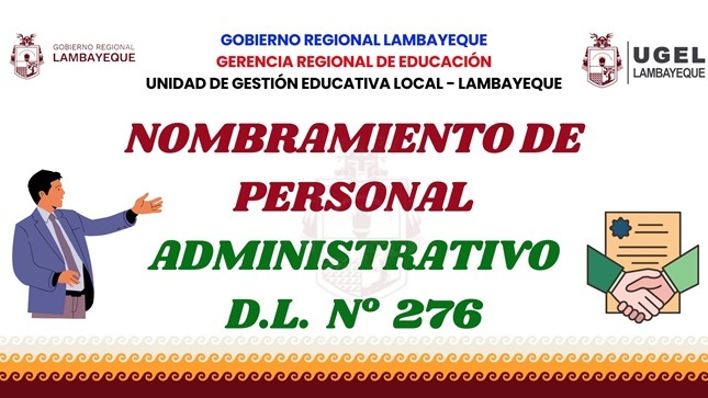 Nombramiento de Personal Administrativo D.L N°  276