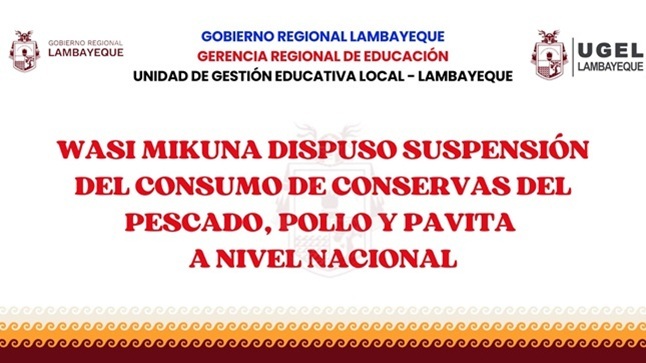 Suspensión del consumo de conservas pescado, pollo y pavita a nivel nacional.