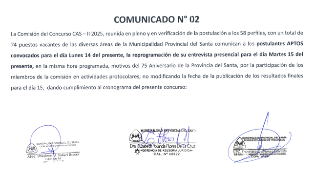 Comunicado 02