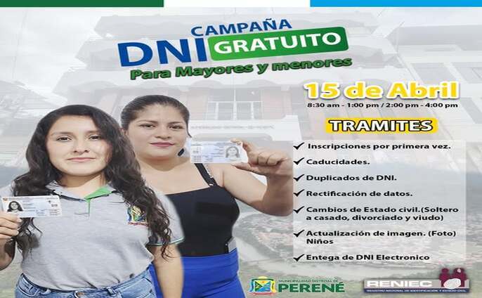 CAMPA脩A DE DNI GRATUITO
