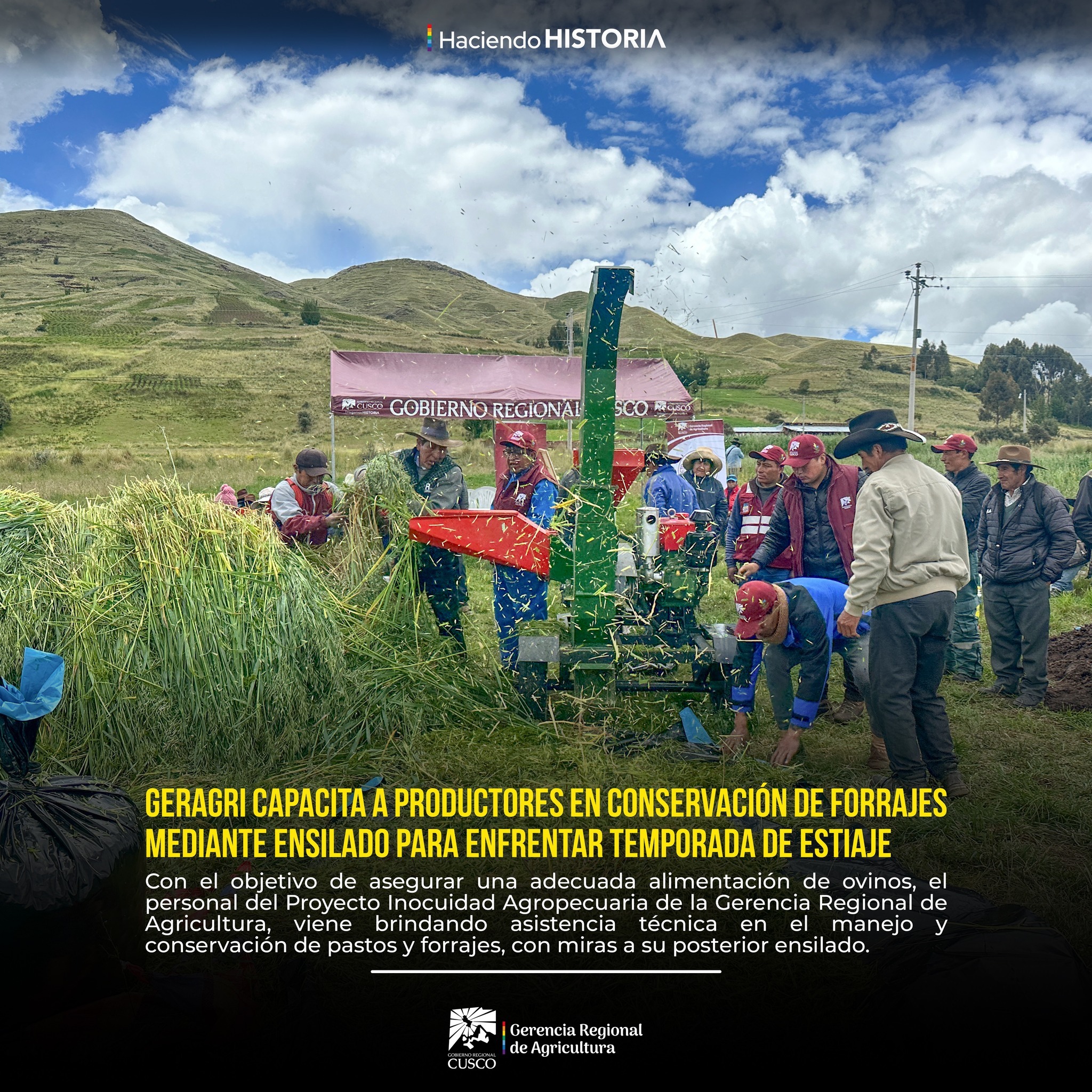 Capacitación a productores en conservación de forrajes mediante ensilado para enfrentar temporada de estiaje
