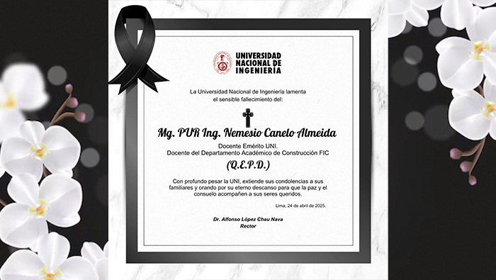 Homenaje Póstumo al Mag. PUR Ing. Nemesio Canelo Almeida