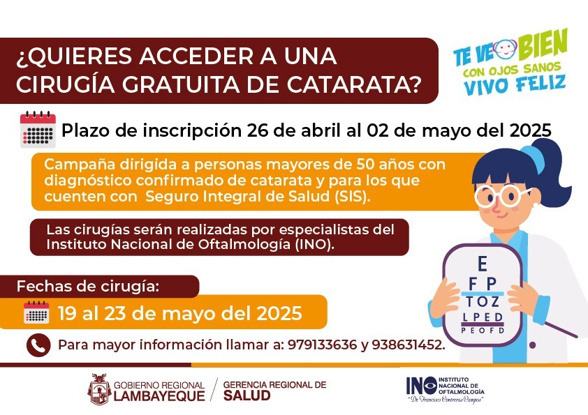 Campaña Gratuita de Cirugía de Catarata