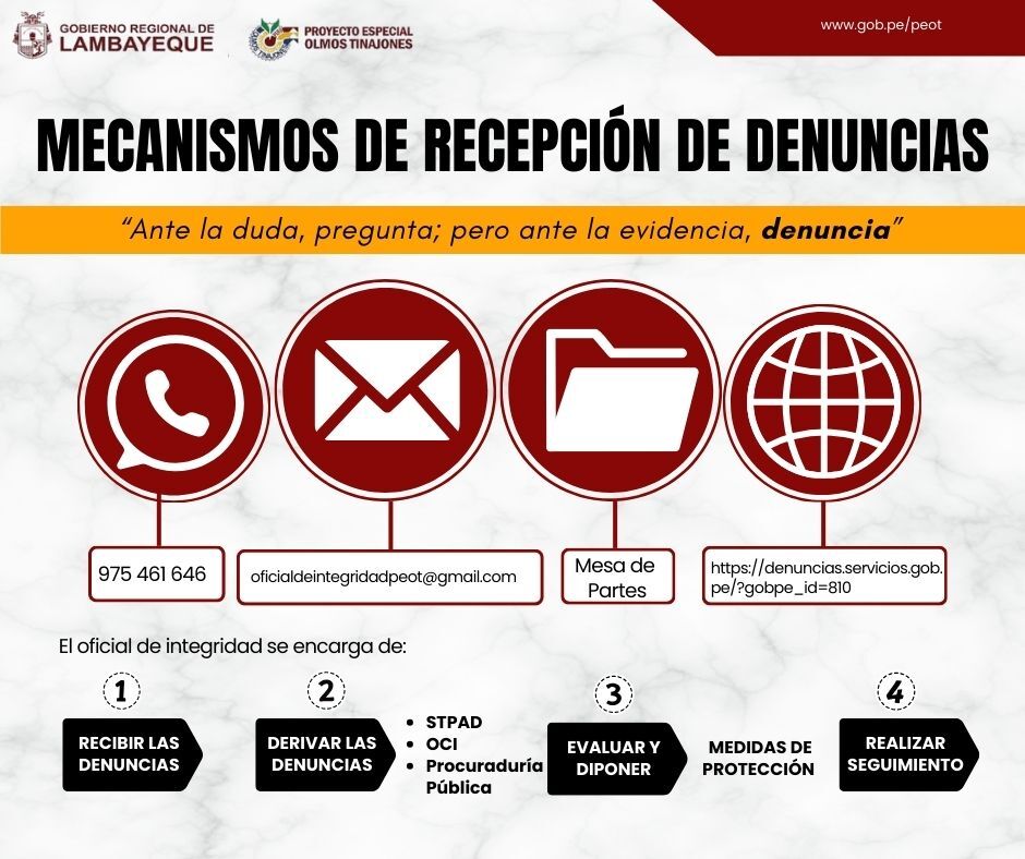 Mecanismos de recepción de Denuncias