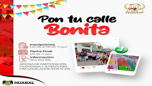 Pon tu calle bonita en el 49° Aniversario de la Provincia de Huaral