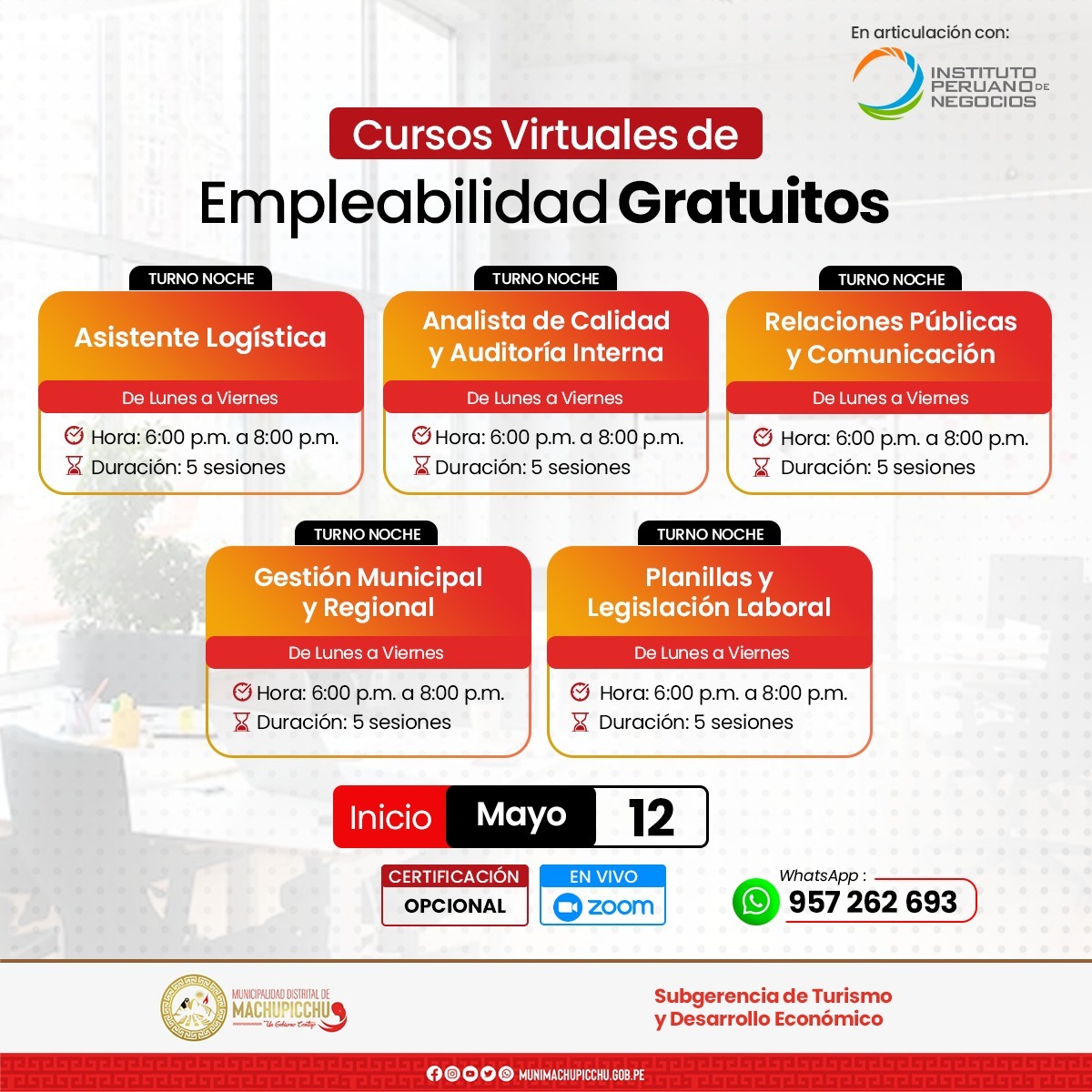 Cursos Virtuales de Empleabilidad Gratuitos