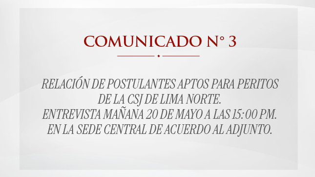 COMUNICADO N°03