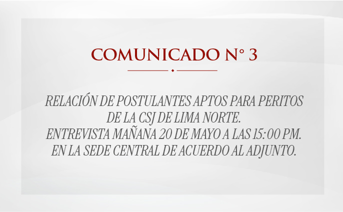 COMUNICADO N°03